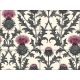 Tile mural depicting thistle flowers and sharp spiny leaves