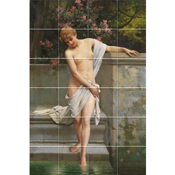 Ceramic tile mural - Bath II.  Ceramic tile mural - Bath II.