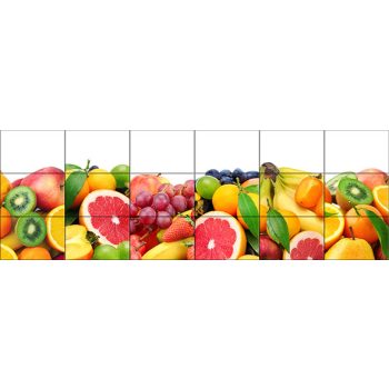 Friss gyümölcs mintás konyhai csempe