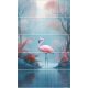 Tile mural - flamingos