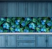 Forget-me-not ceramic tile mural for romantic interiors