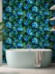 Forget-me-not ceramic tile mural for romantic interiors