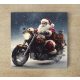 Santa on motorcycle - tile trivet