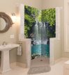 Ceramic tile mural - forest and waterfall 