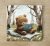 Reading teddy - ceramic tile trivet