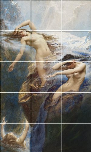 Ceramic tile mural - Mountain fog 