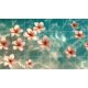 Floating plumeria flowers on clear water – tropical tile mural