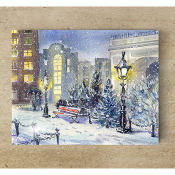 Ceramic tile - Winter streetscape Ceramic tile - Winter streetscape