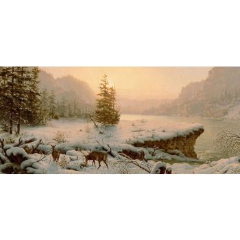 Karácsonyi ajándék bögre téli erdő