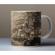 Vintage winter street mug