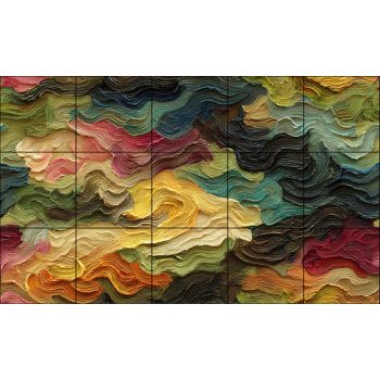 Színes festék mintás fali csempe 