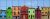 Ceramic tile mural - colorful houses 