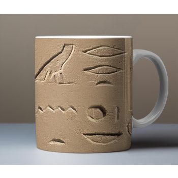 Egyptian hieroglyph mug