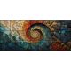 Ceramic tile mural - ammonites fossil