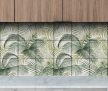 Ceramic tile mural - palm leaves