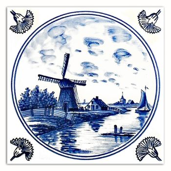 Tile mural - Delft blue tiles