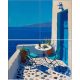 Ceramic tile mural - drink - Wine tasting table 