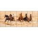 Ceramic tile mural - horses