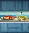 Lobster Tile Mural with Lemon & Olive Oil