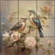 Birds on the rose tree - tile mural