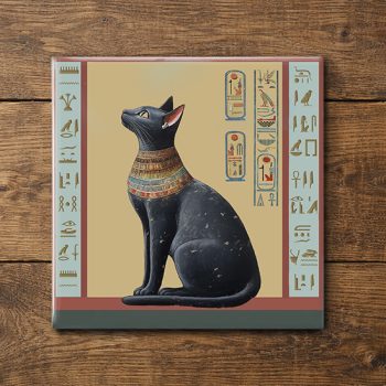 kerámia csempe - egyiptomi macska