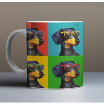 Pop art tacskós bögre 