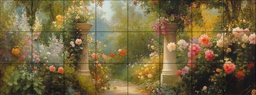 Secret Garden - tile mural 