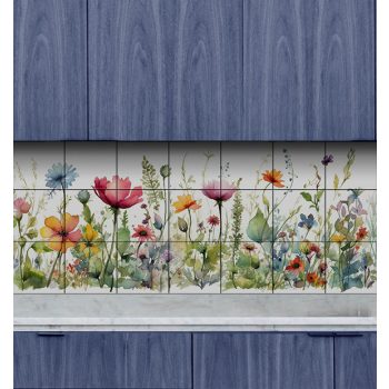 Vadvirág mintás csempe