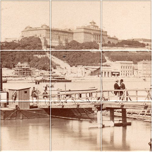 Dekorcsempe - Budai vár 1860-as évek (60x60cm)