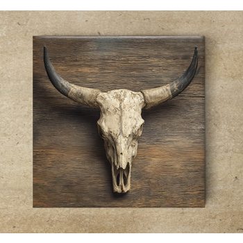 Tile trivet longhorn skull