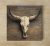 Tile trivet longhorn skull