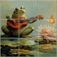 Ceramic tile mural - insects - Dragonflies 