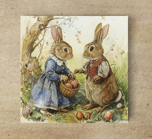Easter rabbit - tile trivet