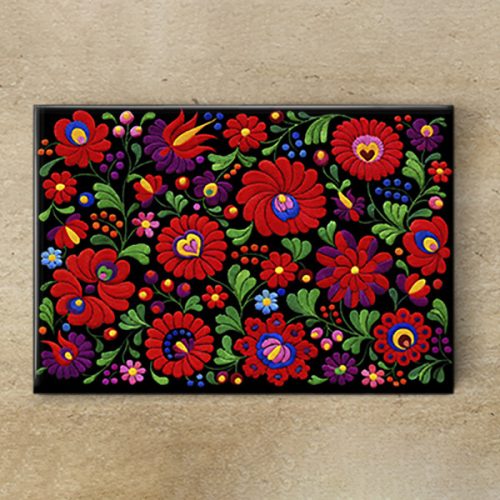 Tile trivet - Hungarian folk art motif Matyó