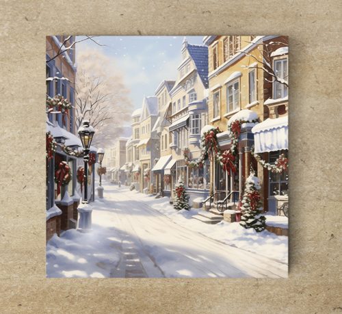 Ceramic tile - Winter streetscape