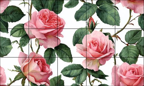 Ceramic tile mural - forget-me-not 