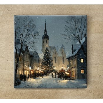 Ceramic tile mural - children playing snowball  Ceramic tile mural - children playing snowball