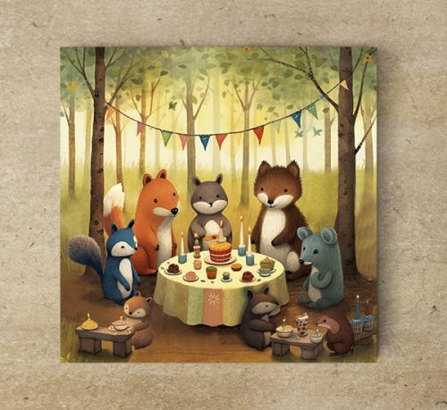 Birthday party in the forest - coaster