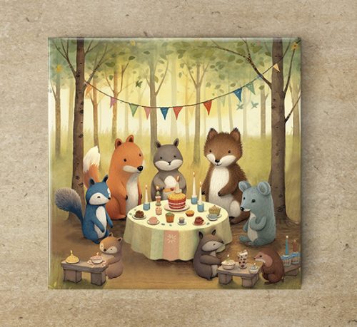 Birthday party in the forest - coaster