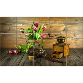 Kávé csendélet II. - konyha csempe (76x45 cm)