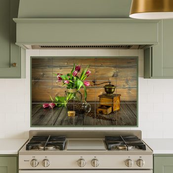 Ceramic tile mural - coffee - coffee still life II. 