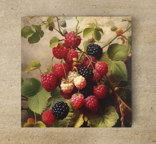 Raspberry - ceramic tile trivet