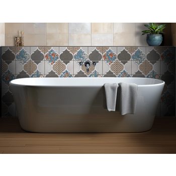 Moroccan tile mural - Turquoise