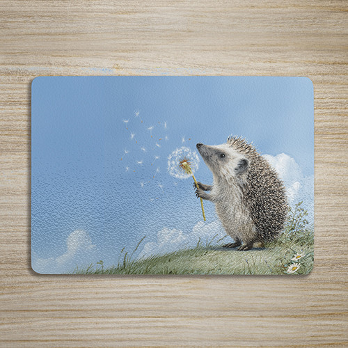 Cutting board - hedgehog with dandelion