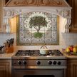 Kitchen tile mural - apple tree