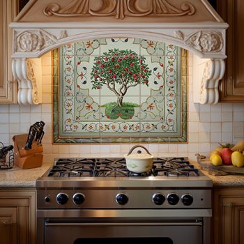 Kitchen tile mural - apple tree