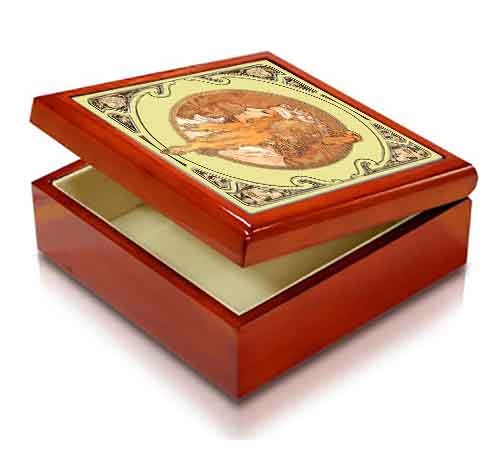  Alfons Mucha patterned Art Nouveau gift box