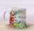 Unique personalized name mug with flower decoration 