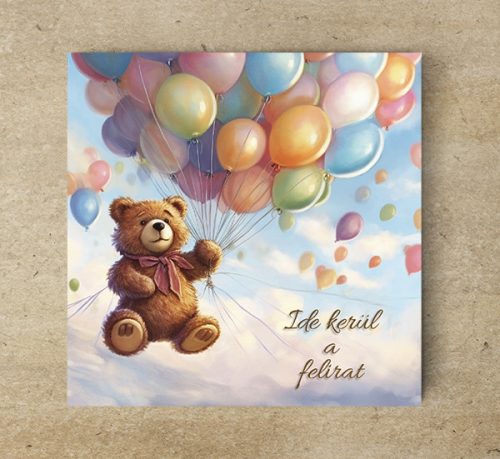 Teddy with balloons - coaster
