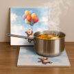 Teddy with balloons - coaster